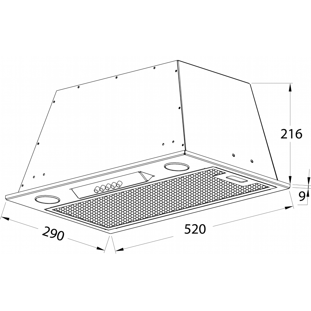 Витяжка кухонна Pyramida ABH 52 PBA (700) WH