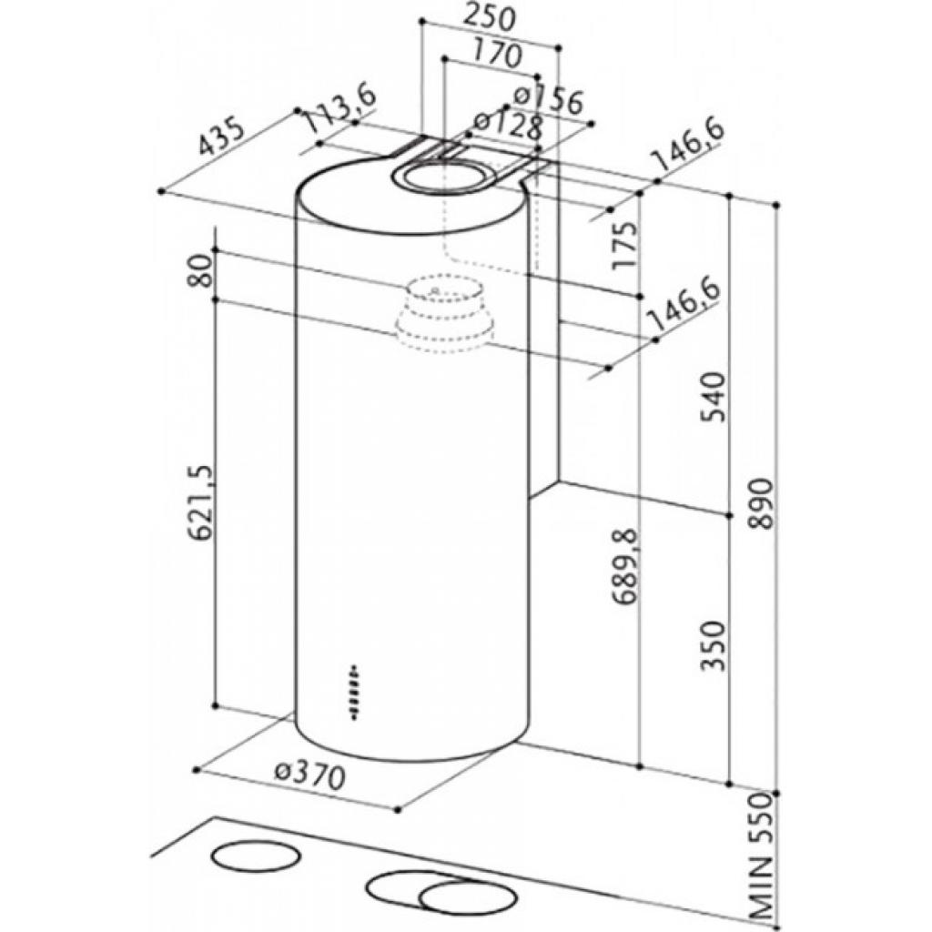 Витяжка кухонна Faber CYLINDRA/2 EV8 2EL XH89