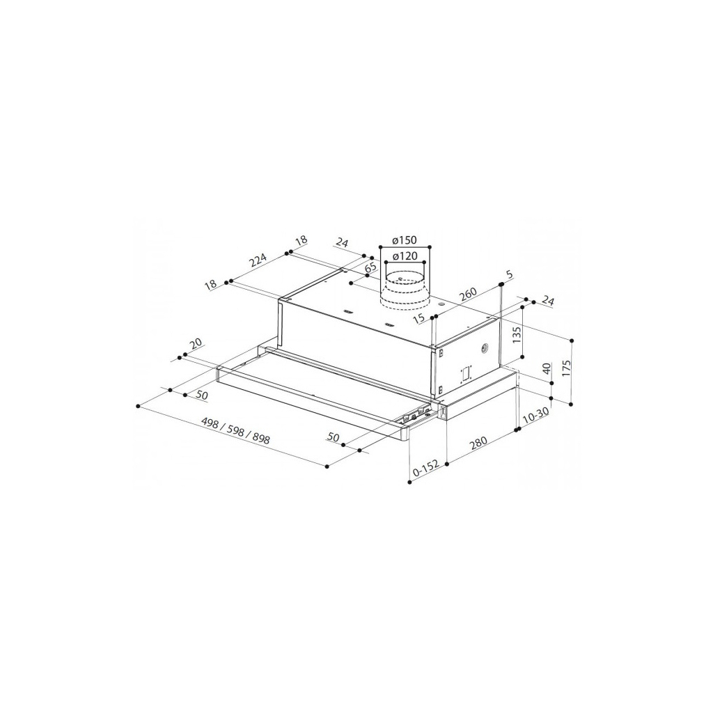 Витяжка кухонна Faber Flexa Ng Hip Bk A50 (315.0635.131)