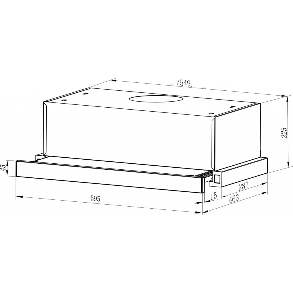 Витяжка кухонна Interline DELI WH A/60/2/T (DELIWHA/60/2/T)