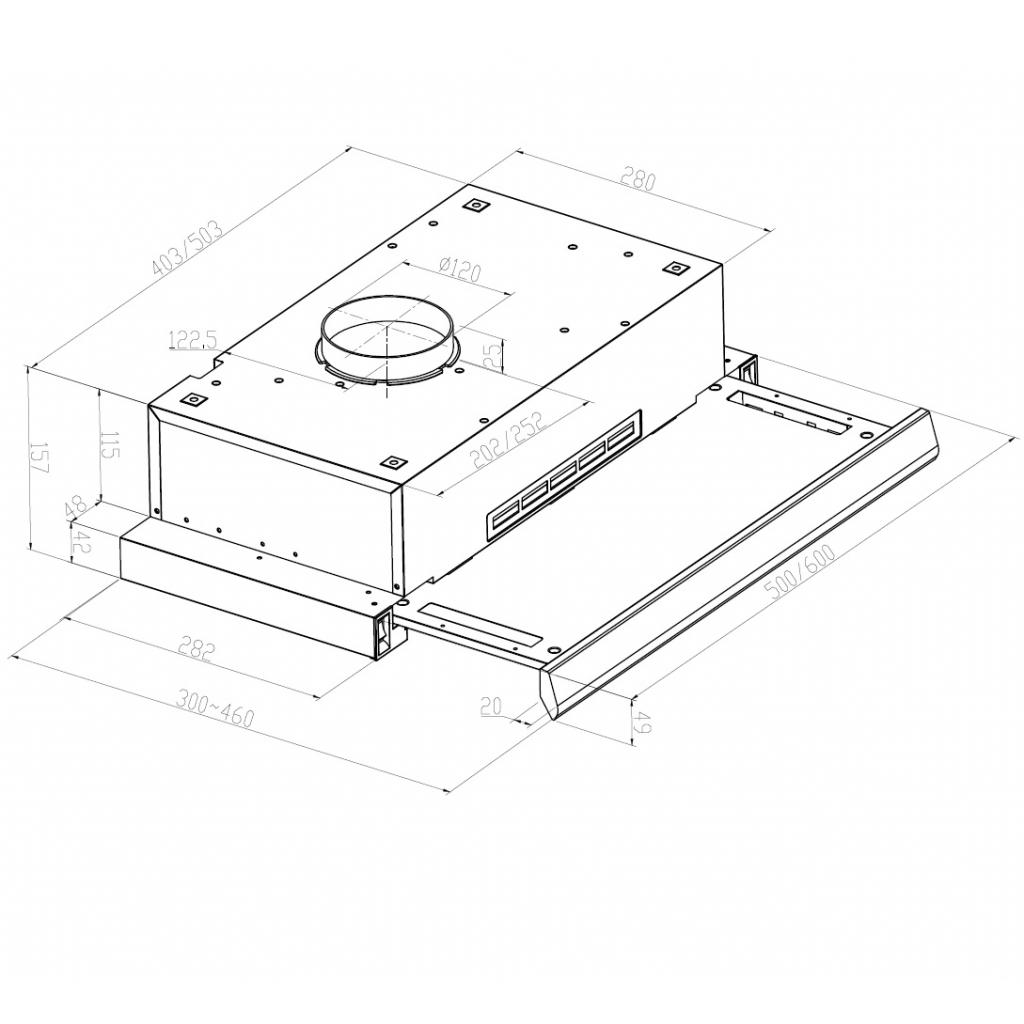 Витяжка кухонна Pyramida TLX1-50 BR