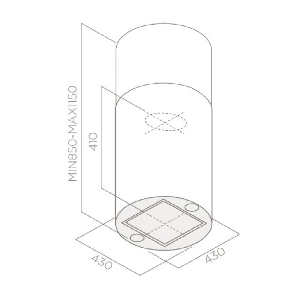 Витяжка кухонна Elica TUBE PRO ISLAND IX/A/43