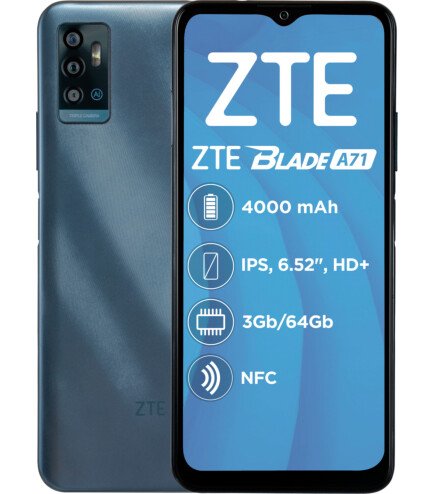 Мобільний телефон ZTE Blade A71 3/64 NFC Gray