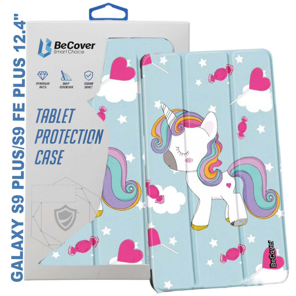 Чохол до планшета BeCover Smart Case Samsung Tab S9 Plus (SM-X810/SM-X816)/S9 FE Plus (SM-X610/SM-X616) 12.4" Unicorn (710385)