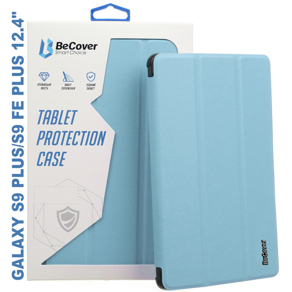 Чохол до планшета BeCover Smart Case Samsung Tab S9 Plus (SM-X810/SM-X816)/S9 FE Plus (SM-X610/SM-X616) 12.4" Light Blue (710374)