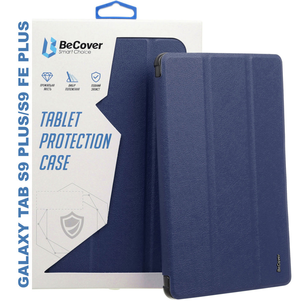 Чохол до планшета BeCover Smart Case Samsung Tab S9 Plus (SM-X810/SM-X816)/S9 FE Plus (SM-X610/SM-X616) 12.4" Deep Blue (710322)