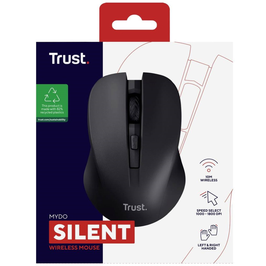 Мишка Trust Mydo Silent Wireless Black (25084)