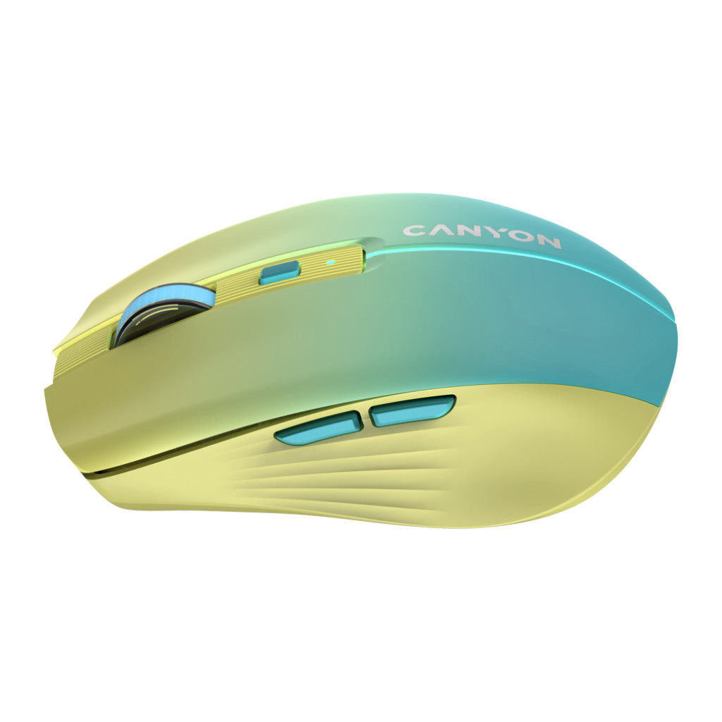 Мишка Canyon MW-44 LED Rechargeable Wireless/Bluetooth Yellow Blue (CNS-CMSW44UA)