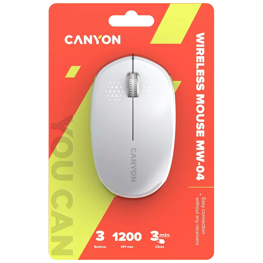Мишка Canyon MW-04 Bluetooth White (CNS-CMSW04W)