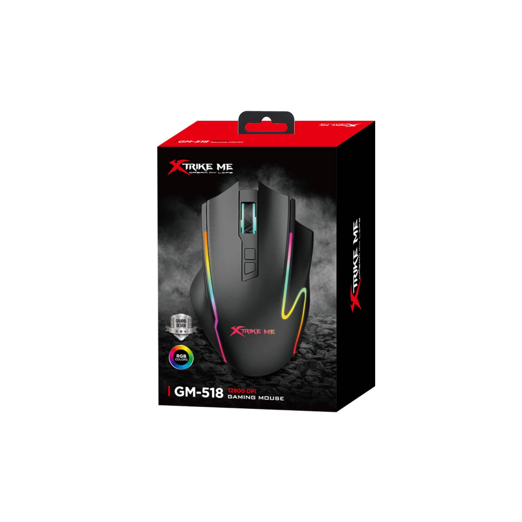 Мишка Xtrike ME GM-518 USB RGB Black (GM-518)