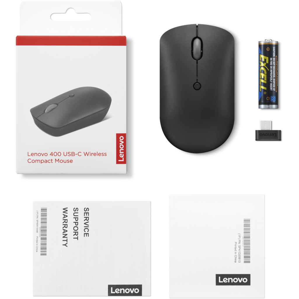 Мишка Lenovo 400 USB-C Wireless Black (GY51D20865)