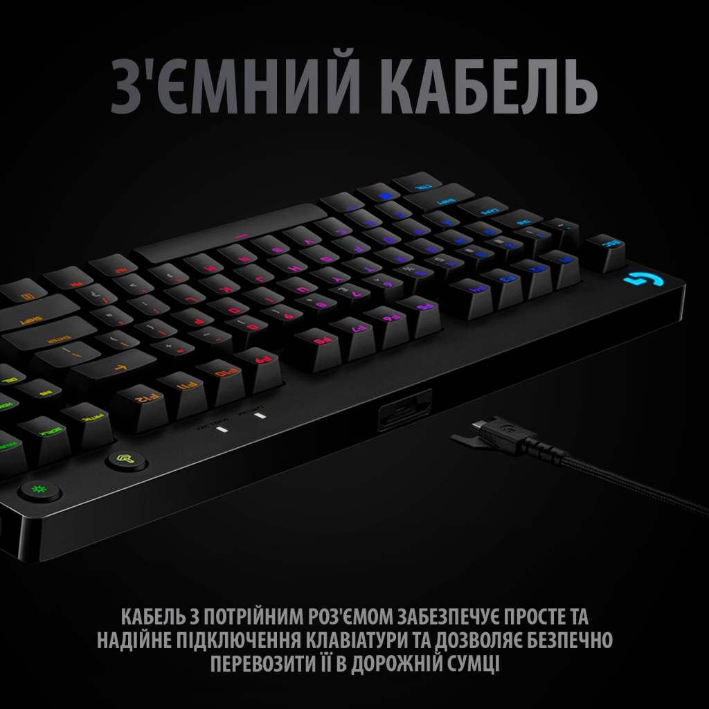 Клавіатура Logitech G PRO Mechanical Gaming USB UA Black (920-009392)