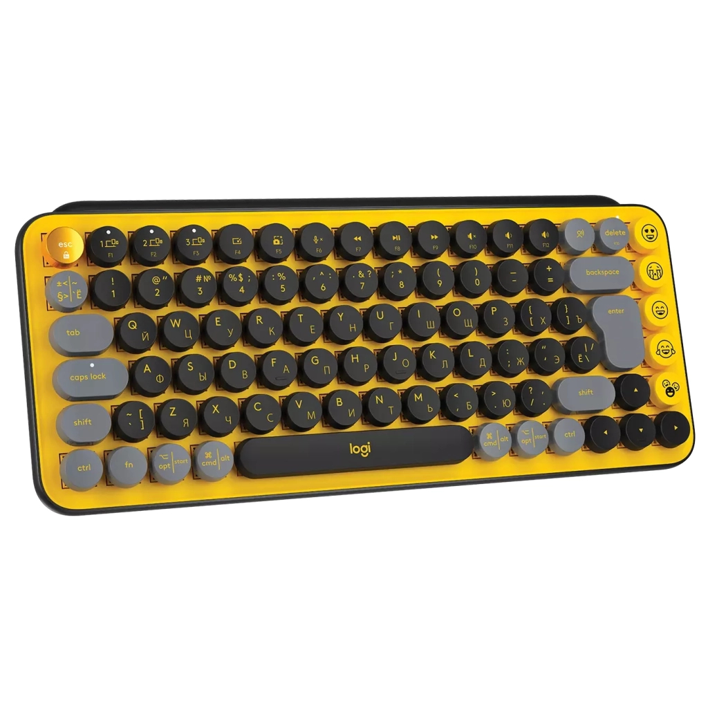 Клавіатура Logitech POP Keys Wireless Mechanical Keyboard UA Blast Yellow (920-010735)