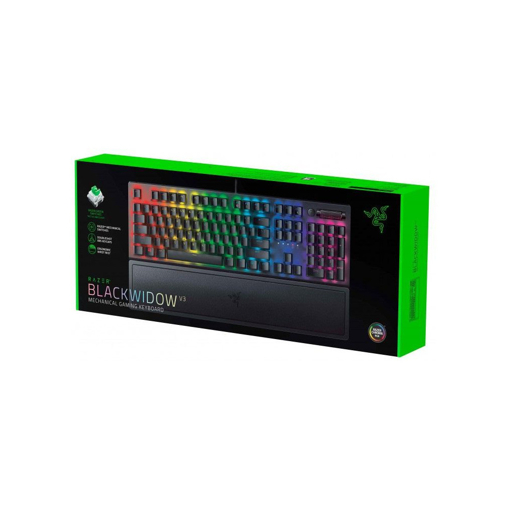 Клавіатура Razer BlackWidow V3 Razer Green Switch USB Black (RZ03-03540800-R3R1)