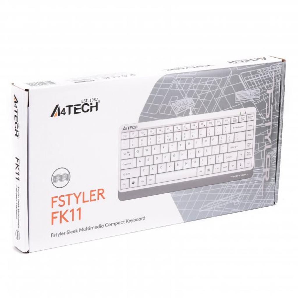 Клавіатура A4Tech FK11 Fstyler Compact Size USB White (FK11 USB (White))