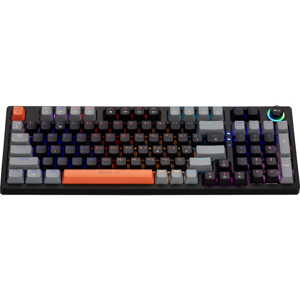 Клавіатура Xtrike ME GK-987 RGB Mechanical USB UA Black/Grey (GK-987GGRUA)