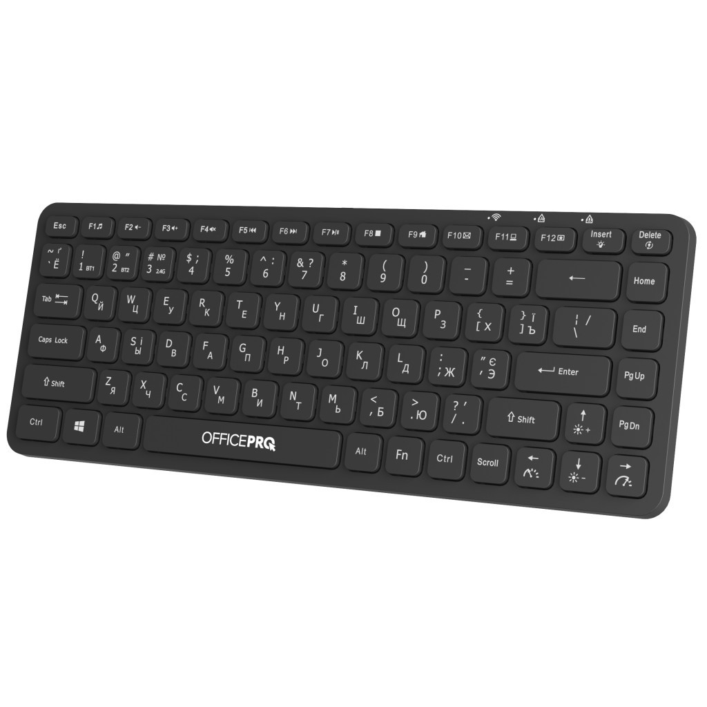 Клавіатура OfficePro SK790B Wireless/Bluetooth Black (SK790B)