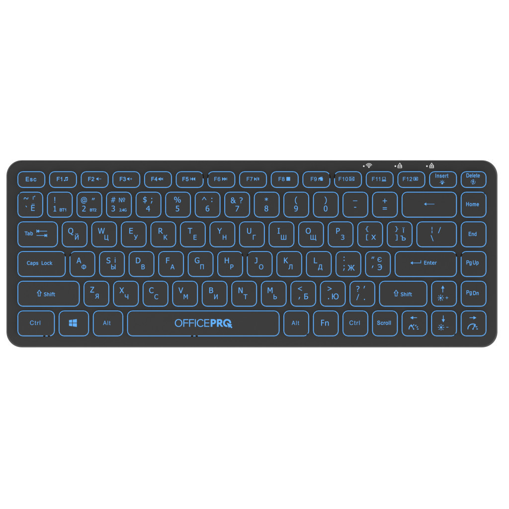 Клавіатура OfficePro SK790B Wireless/Bluetooth Black (SK790B)