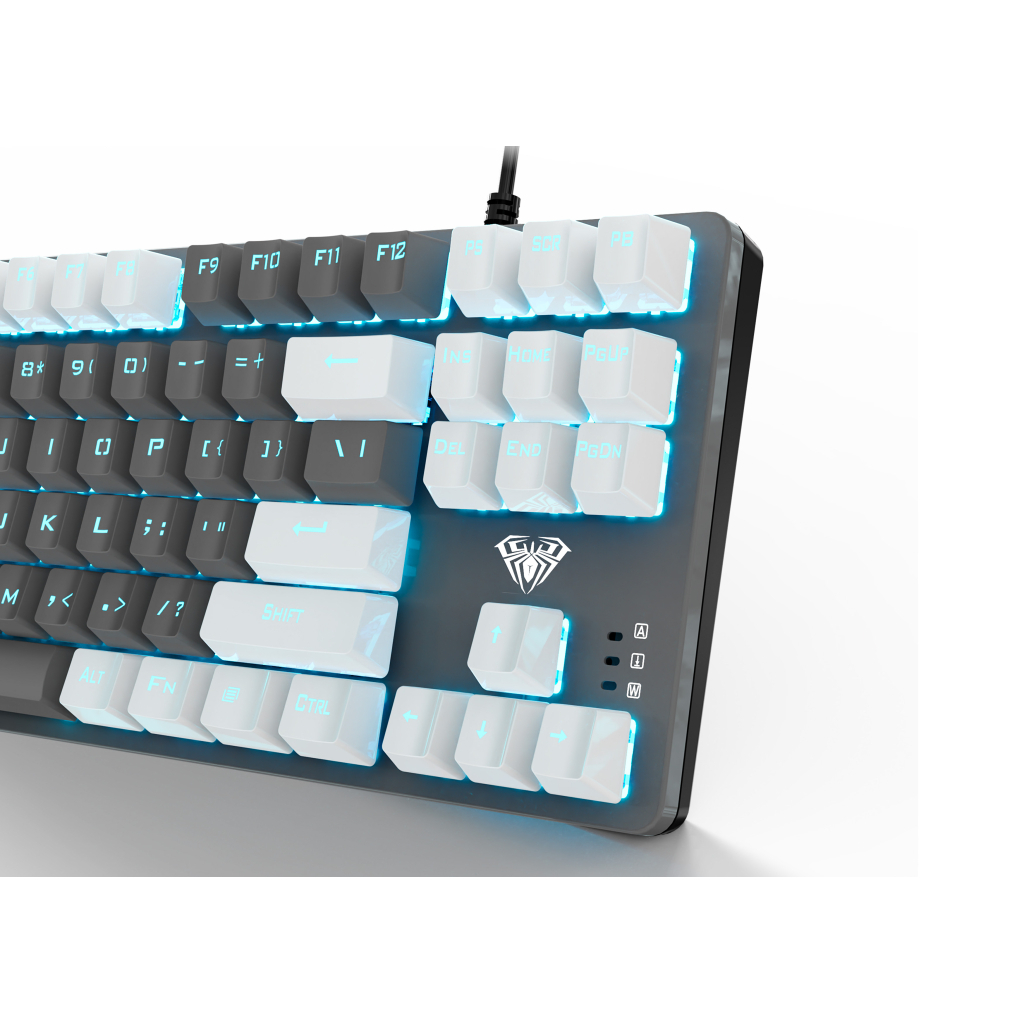 Клавіатура Aula F3287 Keycap KRGD Blue USB UA White/Grey (6948391240688)