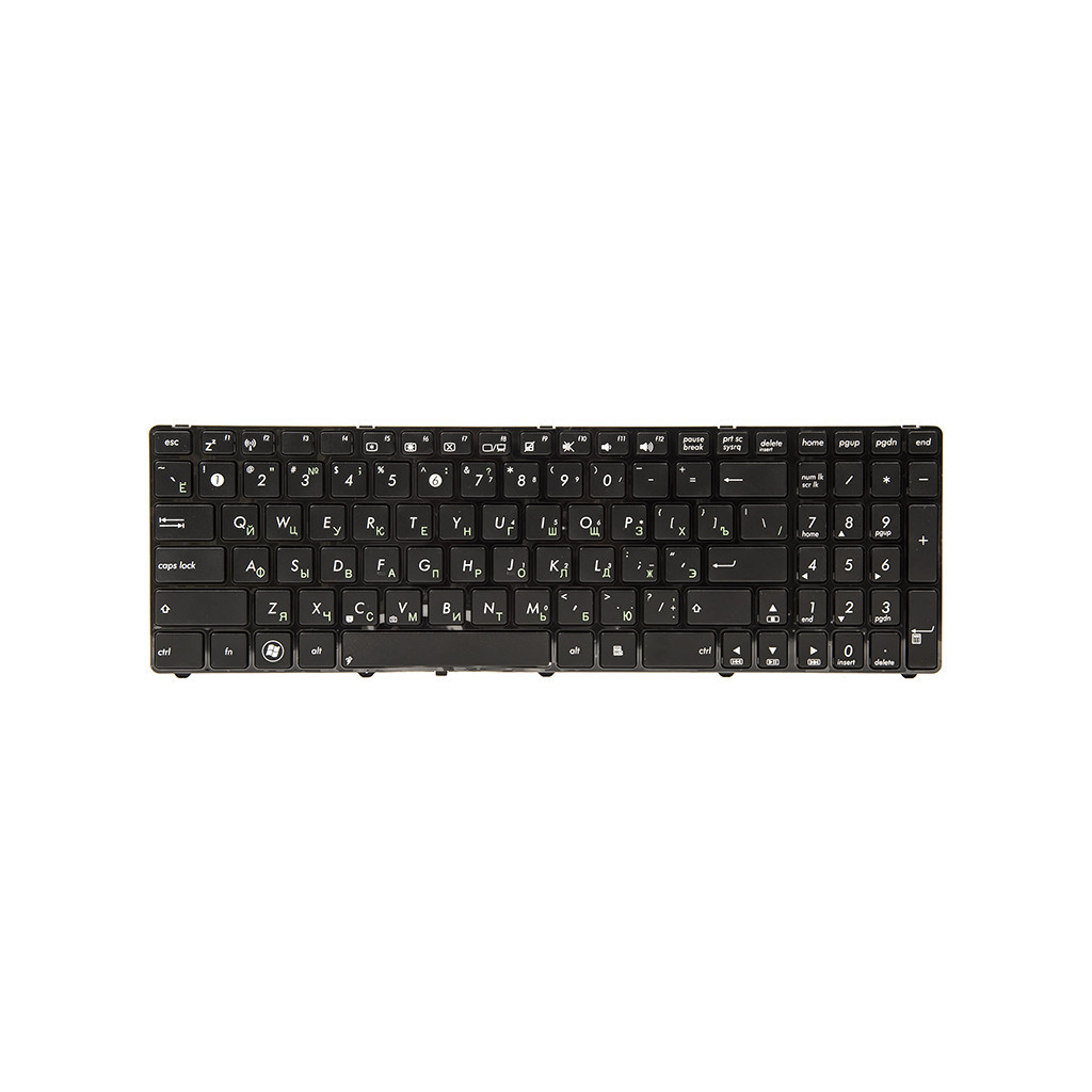 Клавіатура ноутбука PowerPlant ASUS K50,K50A,K50I черный,черный (KB311286)