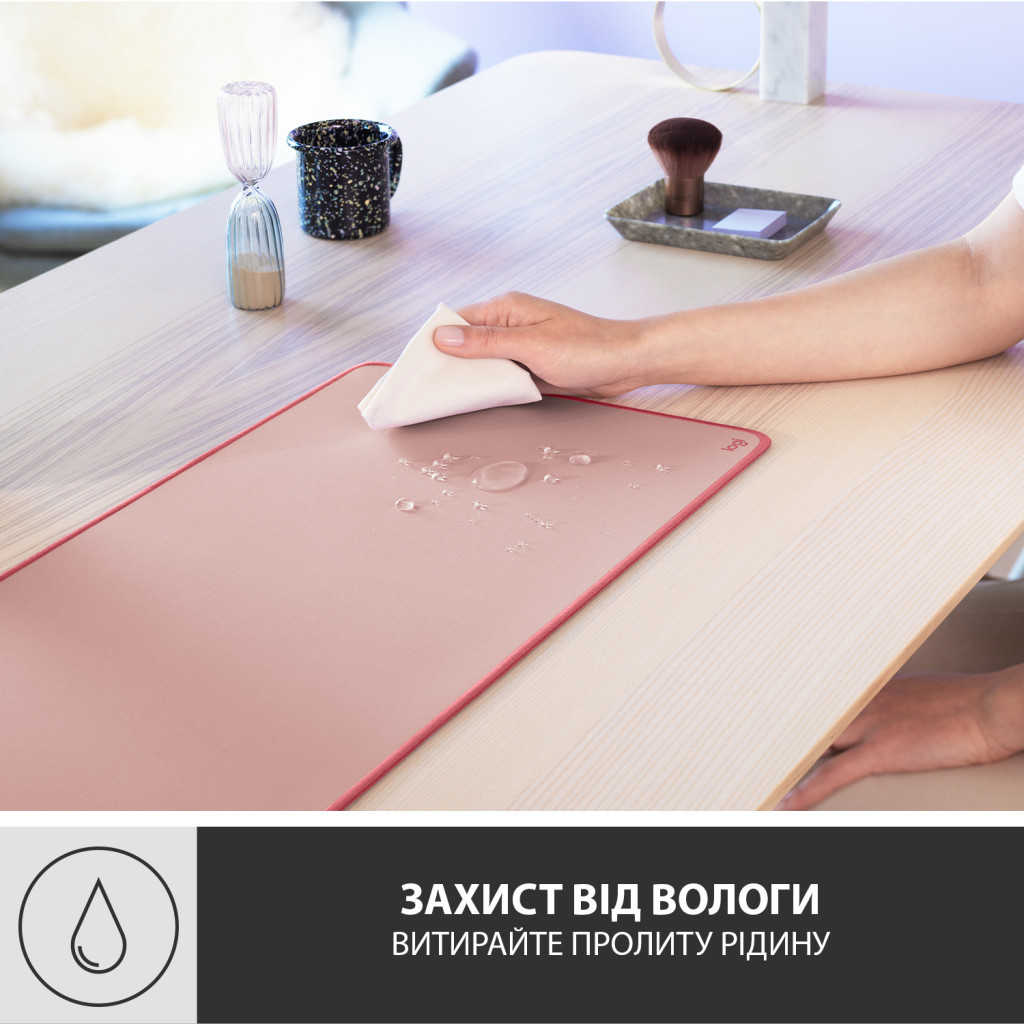 Килимок для мишки Logitech Desk Mat Studio Series Darker Rose (956-000053)