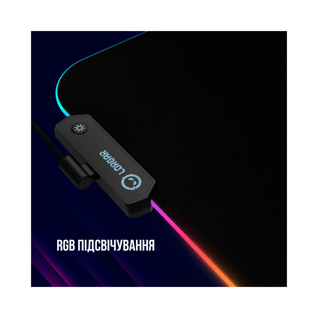 Килимок для мишки Lorgar Steller 919 RGB USB Black (LRG-GMP919)