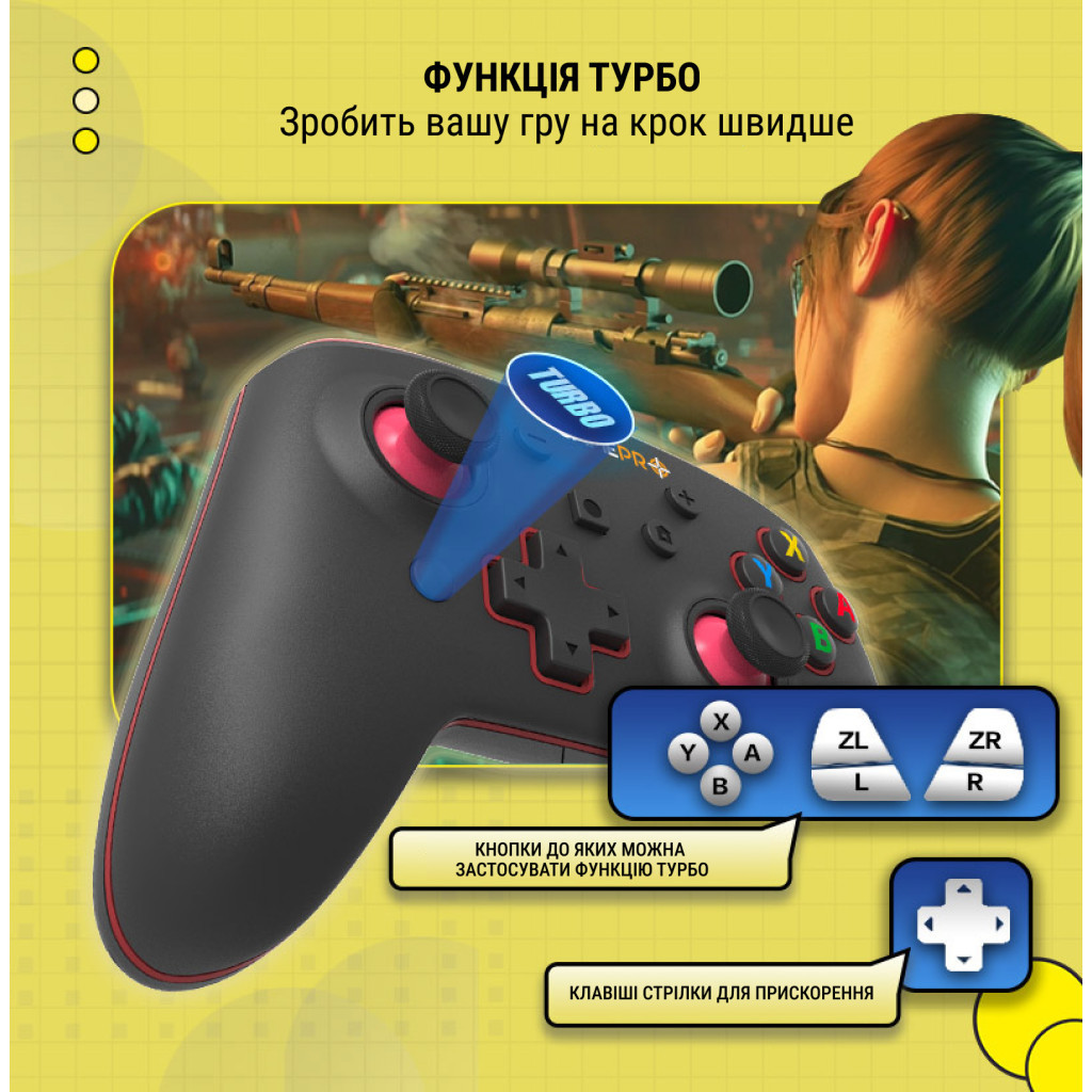 Геймпад GamePro MG1200 Wireless Black-Blue (MG1200)