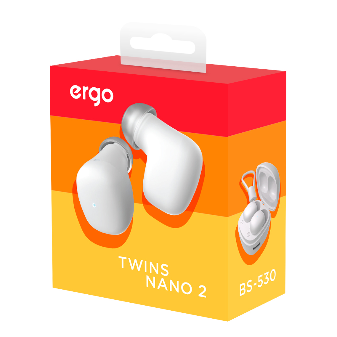 Навушники ERGO BS-530 Twins Nano 2 White