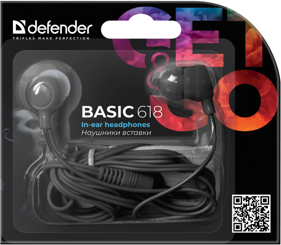 Навушники Defender 1 Basic-618 Black (63618)