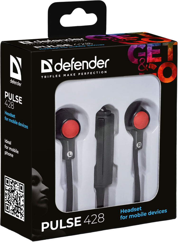 Гарнітура Defender Pulse 428 Black/Red (63428)