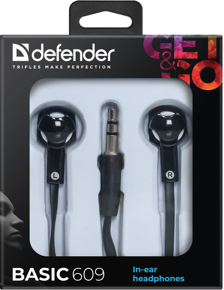 Навушники Defender Basic-609 Black/White (63609)
