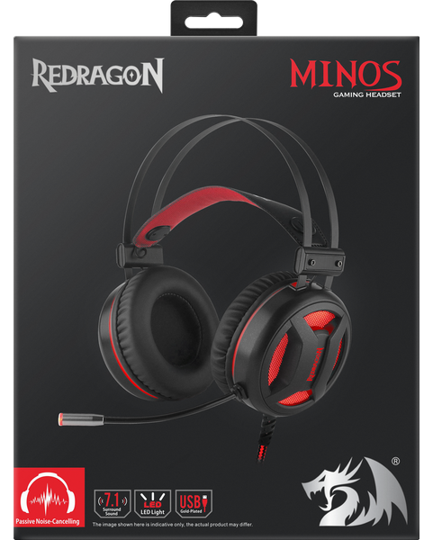 Гарнітура Redragon Minos Red + Black 2 м (78368)