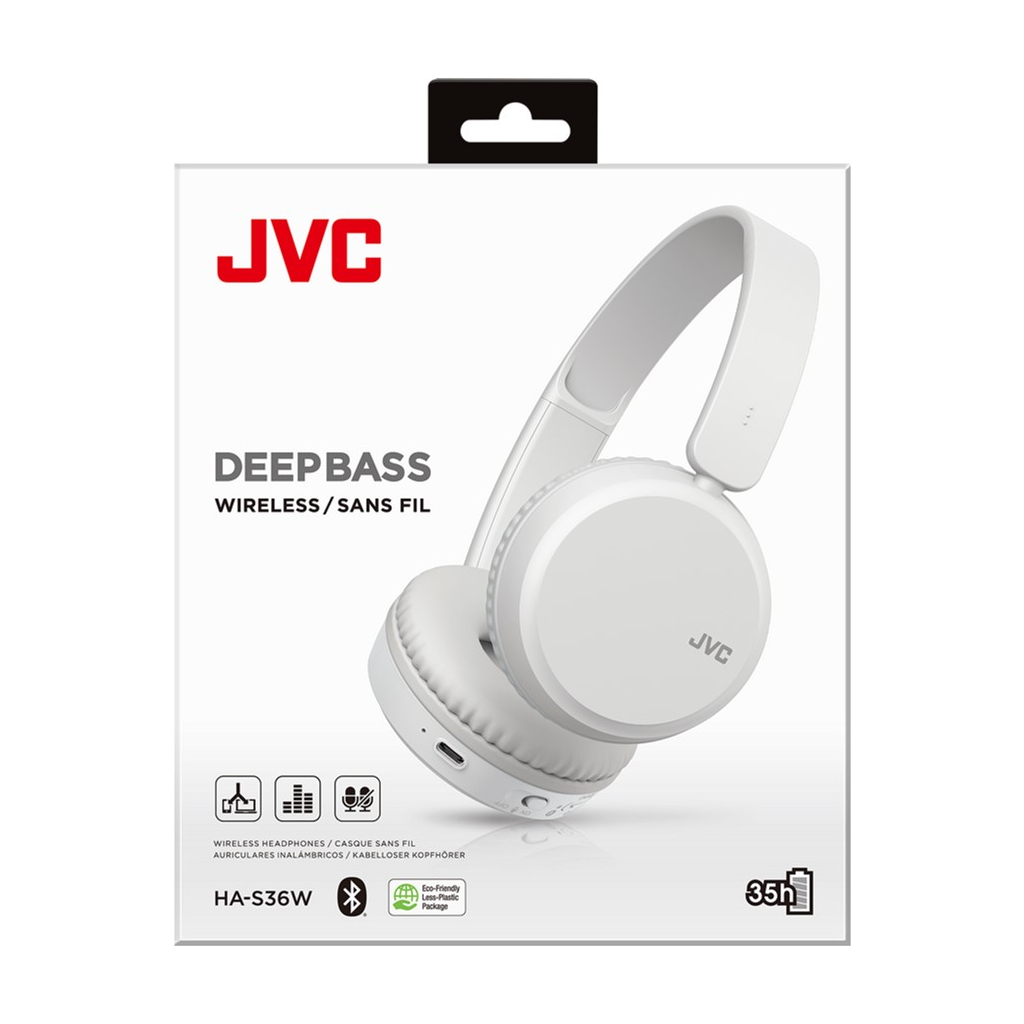 Навушники JVC HA-S36W White (HA-S36W-WU)