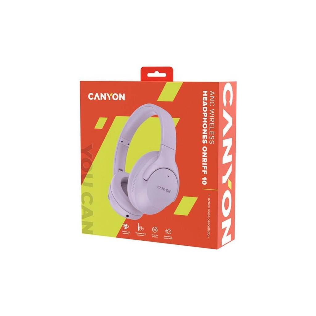 Навушники Canyon OnRiff 10 ANC Bluetooth Purple (CNS-CBTHS10PU)