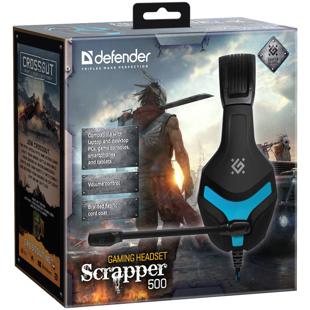 Навушники Defender Scrapper 500 Blue-Black (64501)
