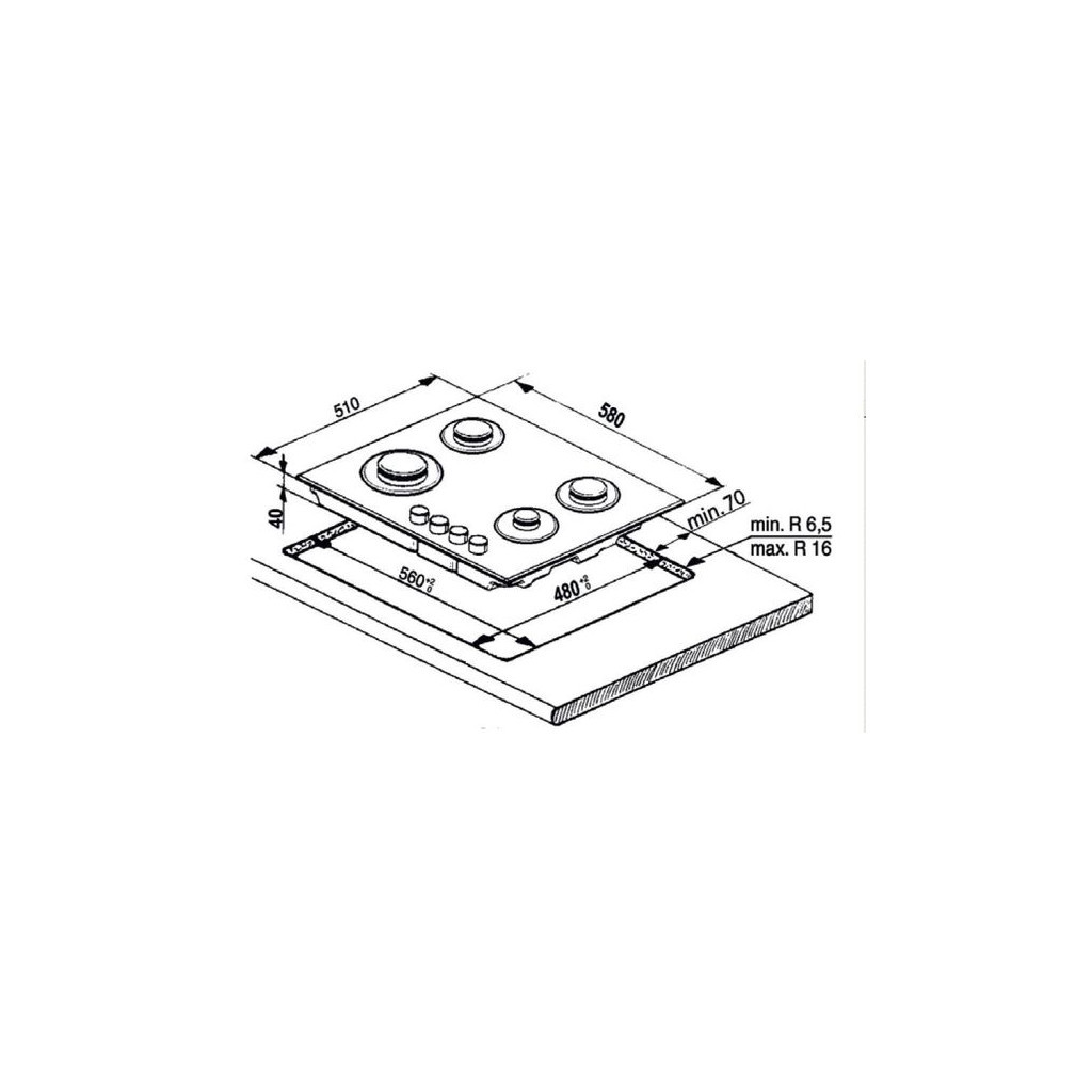 Варочна поверхня Indesit THP 642 IX/I EE