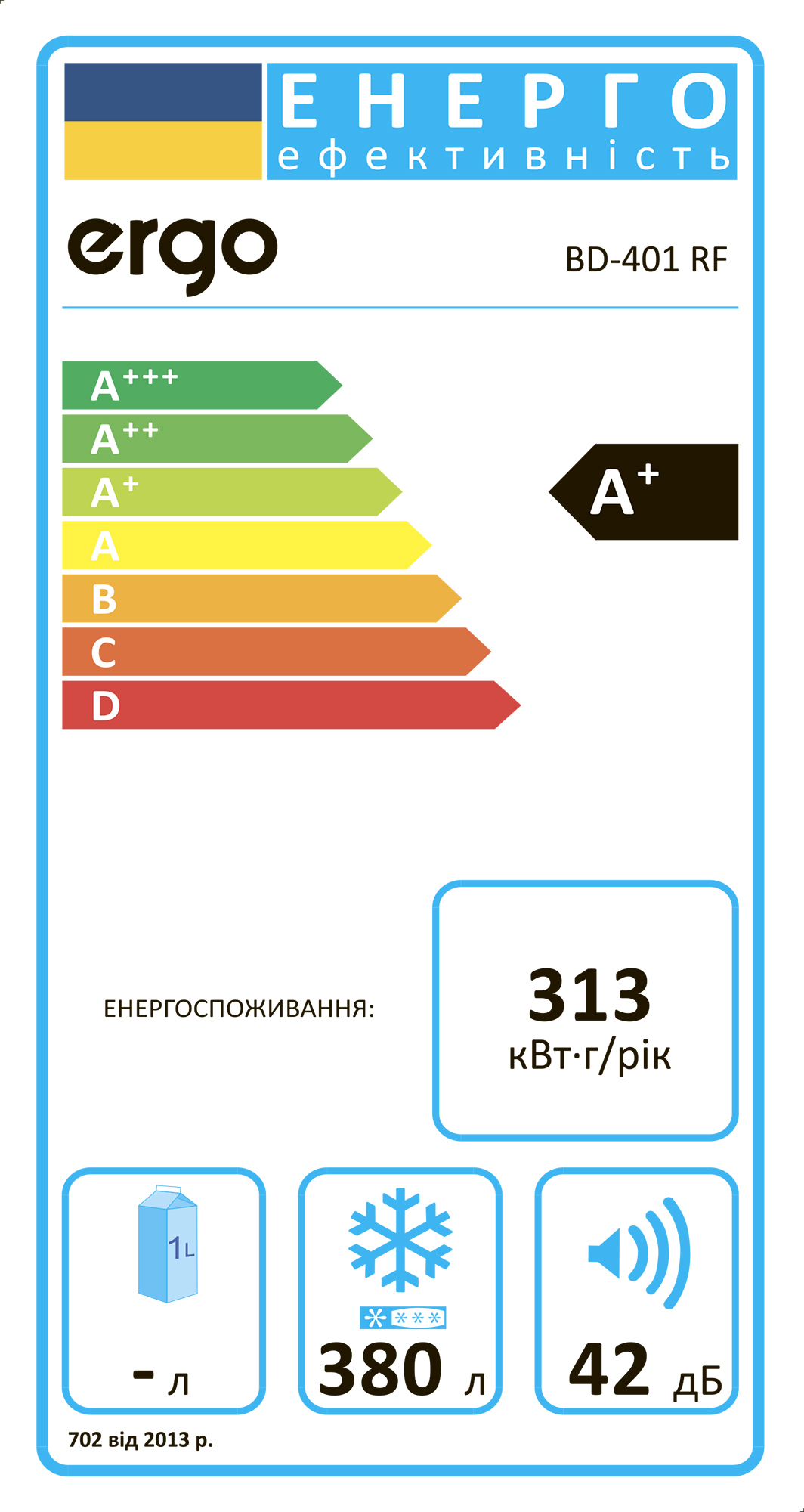 Морозильна скриня ERGO BD-401 RF