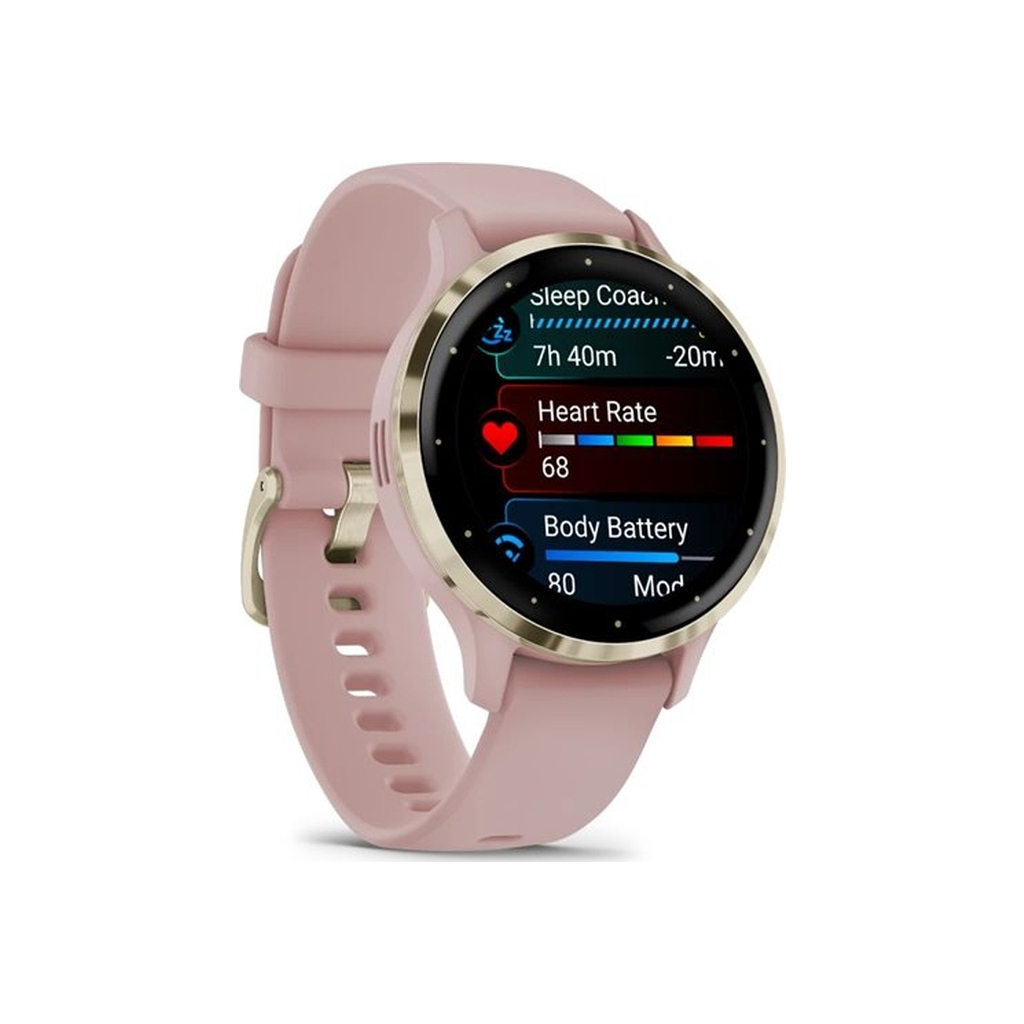 Смарт-годинник Garmin Venu 3S, Dust Rose + Soft Gold, GPS (010-02785-03)