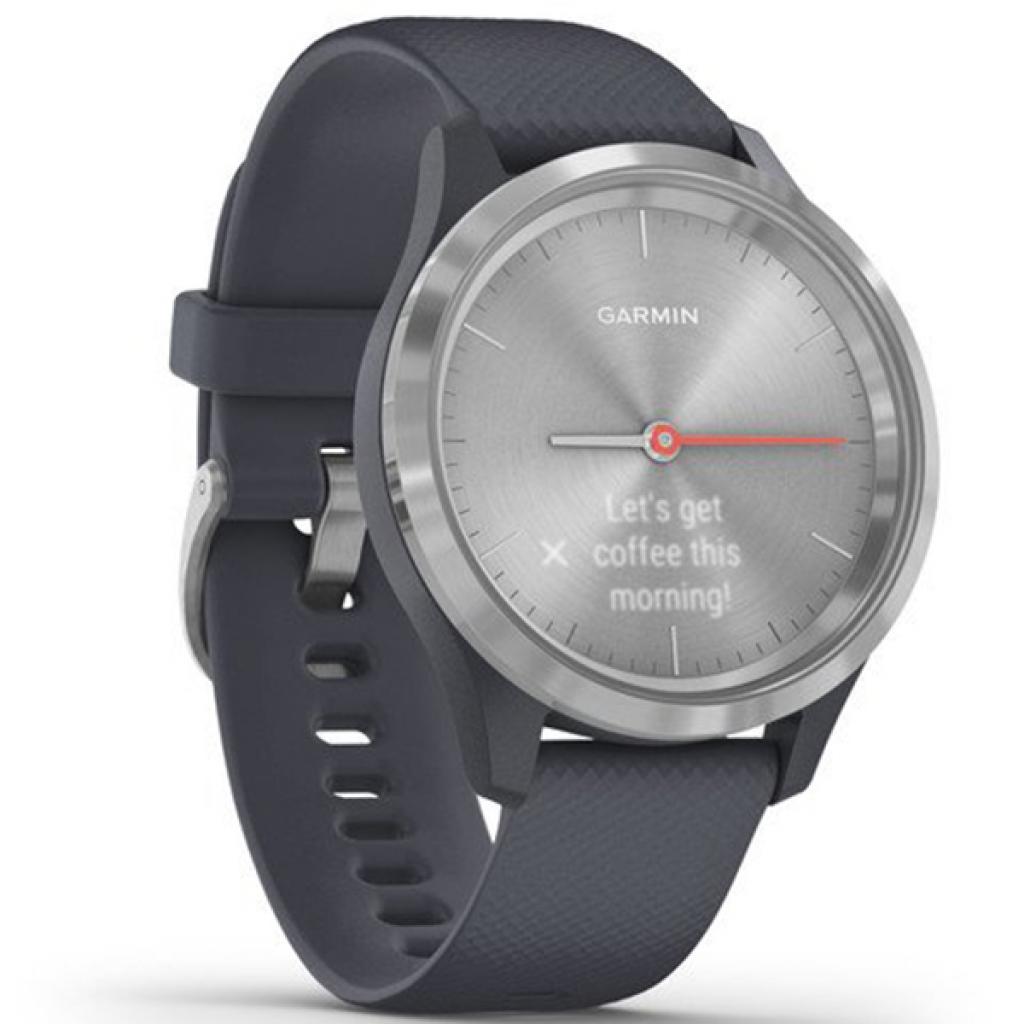 Смарт-годинник Garmin vivomove 3S, Silver, Granite Blue, Silicone (010-02238-20)