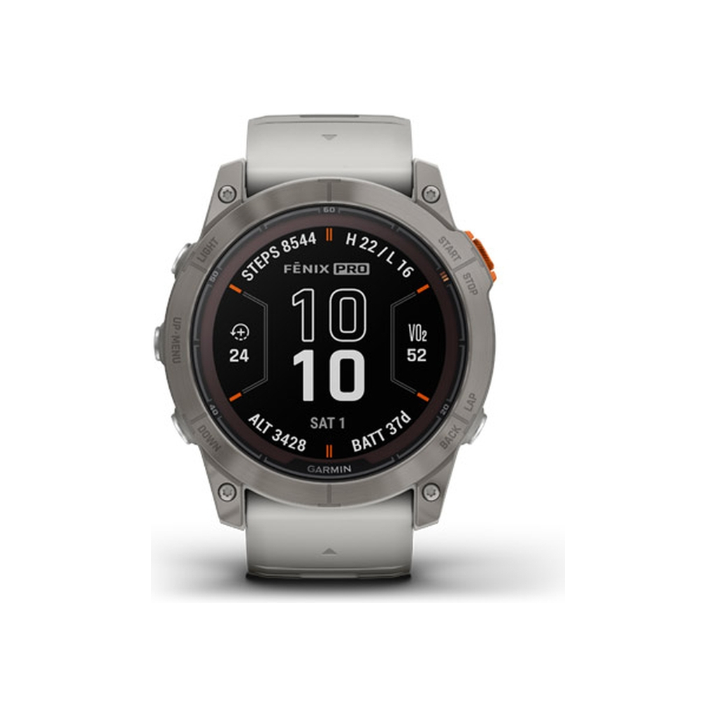 Смарт-годинник Garmin fenix 7X Pro Sapph Sol, Ti w/Gray/Orange Band, GPS (010-02778-15)