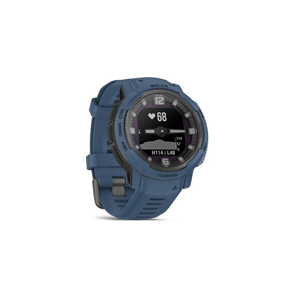 Смарт-годинник Garmin Instinct Crossover Solar, Tidal Blue, GPS (010-02730-02)