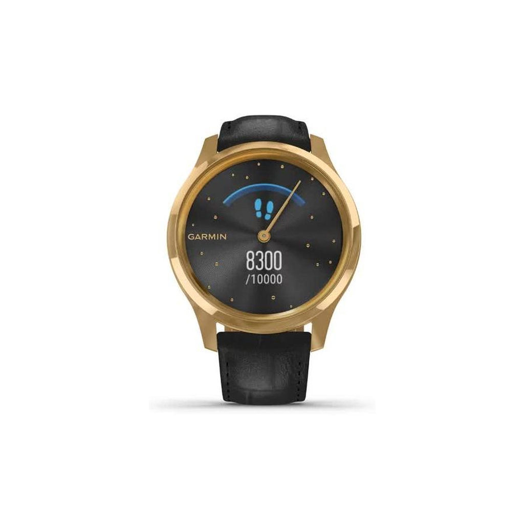 Смарт-годинник Garmin vivomove Luxe, Pure Gold-Black, Leather, (010-02241-22)