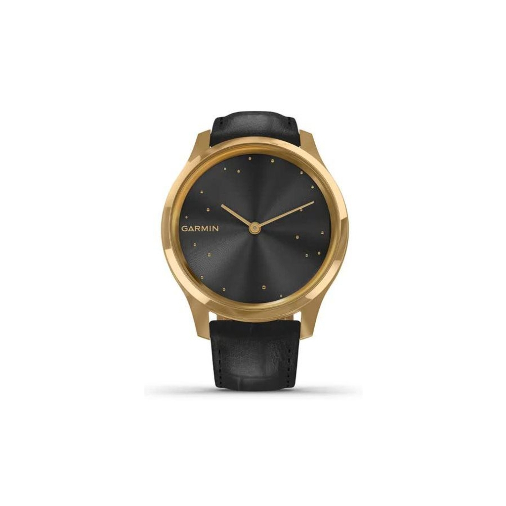 Смарт-годинник Garmin vivomove Luxe, Pure Gold-Black, Leather, (010-02241-22)