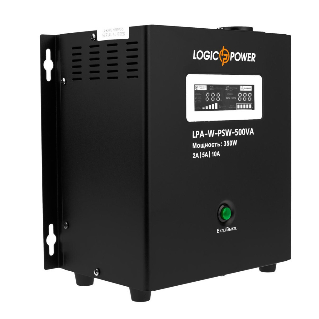 Пристрій безперебійного живлення LogicPower LPA- W - PSW-500VA, 2A/5А/10А (7145)