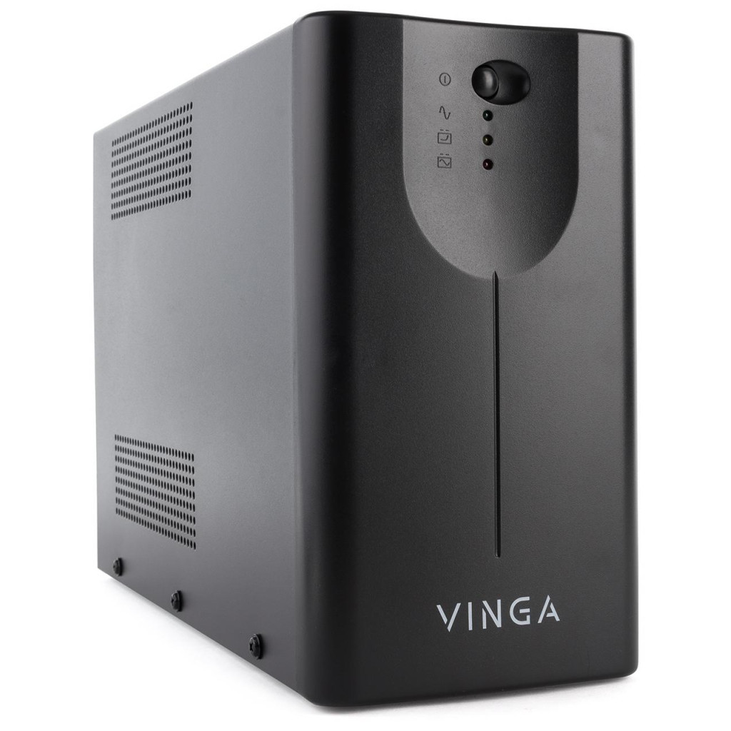 Пристрій безперебійного живлення Vinga LED 600VA metal case with USB (VPE-600MU)