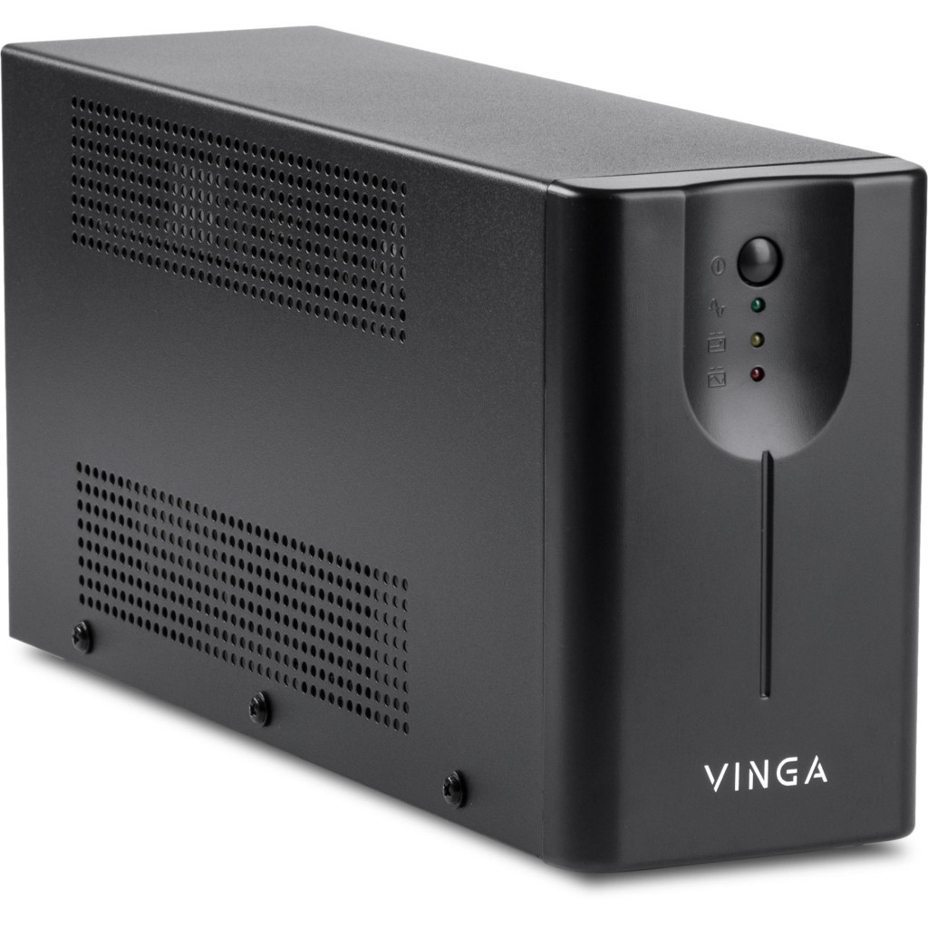 Пристрій безперебійного живлення Vinga LED 600VA metal case with USB (VPE-600MU)