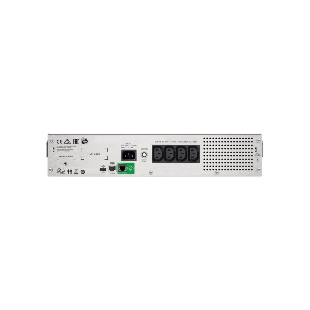 Пристрій безперебійного живлення APC Smart-UPS C 1000VA LCD RM 2U with SmartConnect (SMC1000I-2UC)