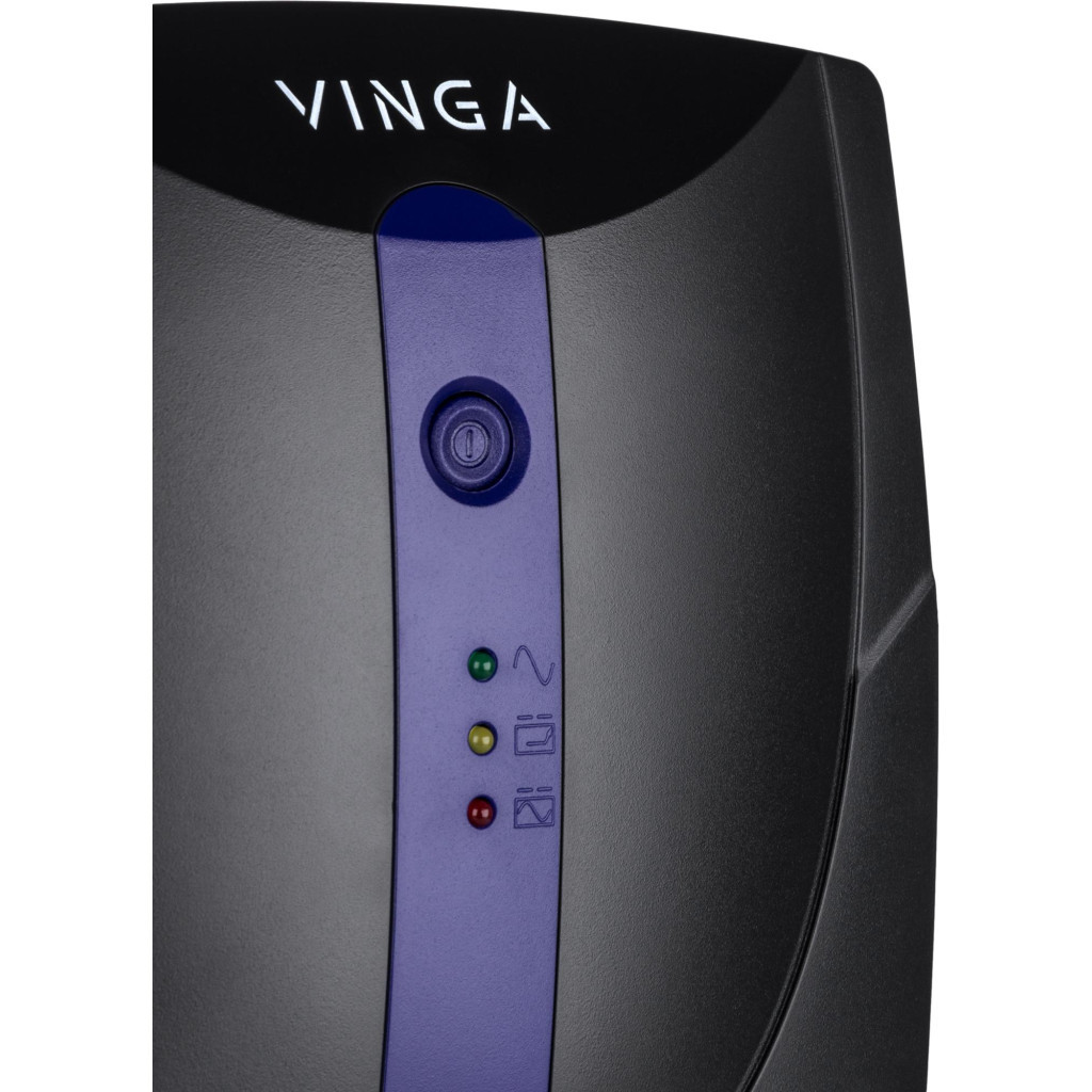 Пристрій безперебійного живлення Vinga LED 1500VA plastic case with USB (VPE-1500PU)