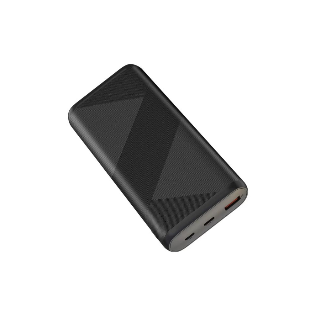 Батарея універсальна XO 20000mAh, PD/20W, QC/18W, Type-C & USB-A, black (PR150)