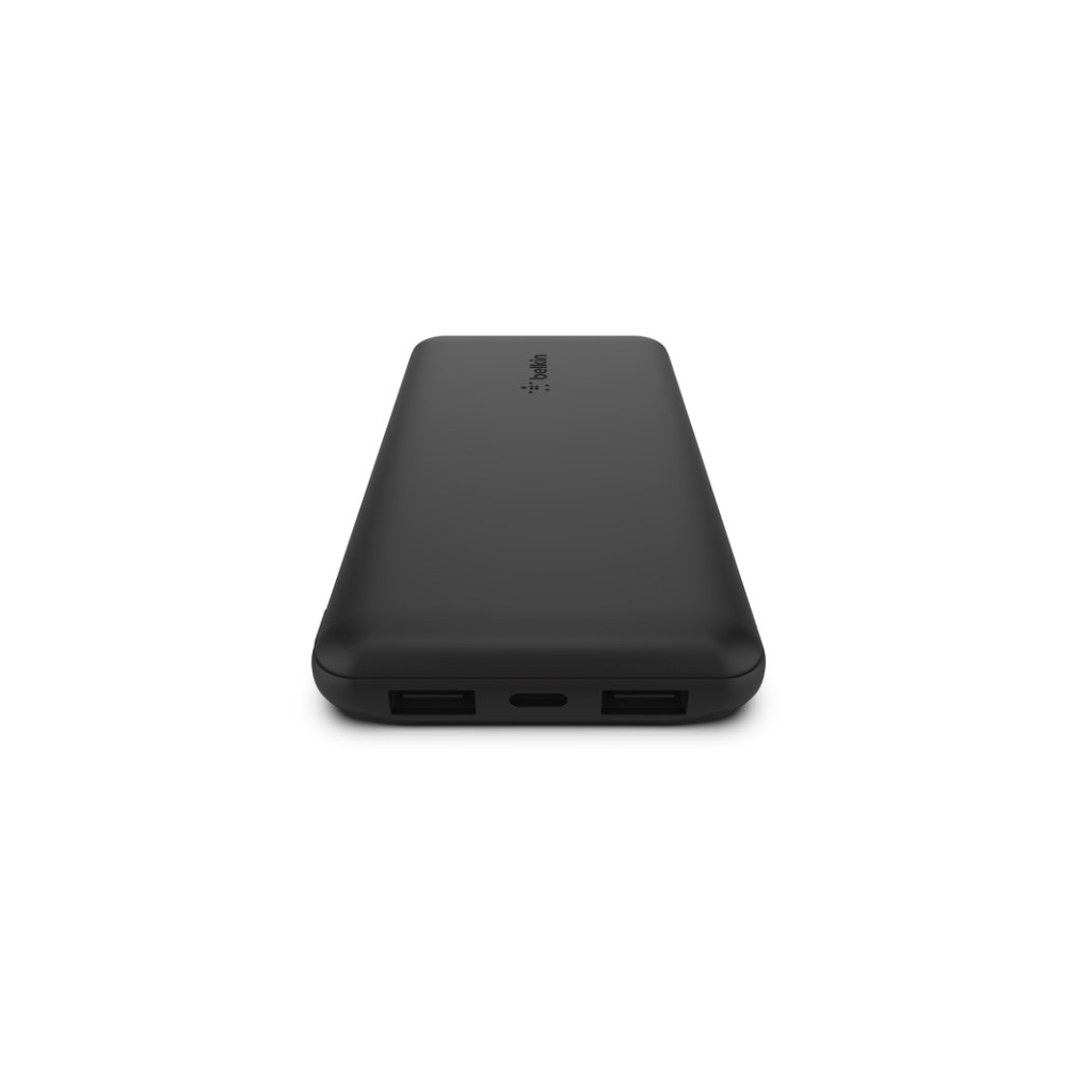 Батарея універсальна Belkin 10000mAh, USB-C, 2*USB-A, 3A max, 6" USB-A to USB-C cable, Black (BPB011btBK)